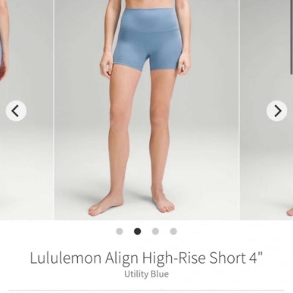 Lululemon 🍋 align short 4” utility blue size 4